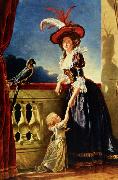 Labille-Guiard, Adelaide Portrait of Louise Elisabeth of France with her son oil painting